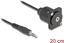 Изображение Delock D-Type Cable 3.5 mm 3 pin Stereo jack male to female black 20 cm