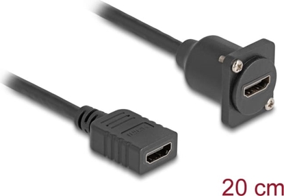 Изображение Delock D-Type HDMI cable female to female black 20 cm