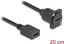 Attēls no Delock D-Type HDMI cable female to female black 20 cm