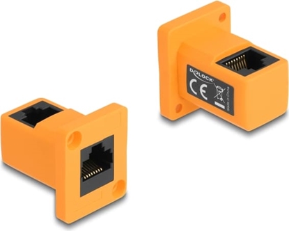 Изображение Delock D-Type Module RJ45 jack to jack 90° angled orange