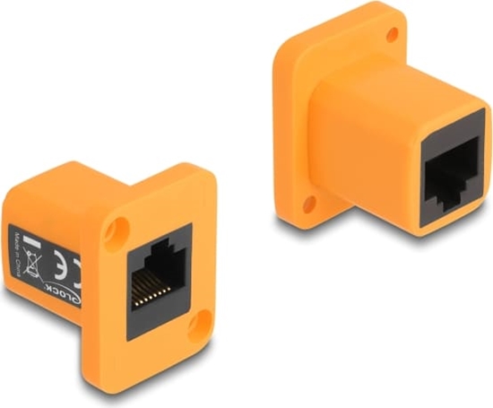 Изображение Delock D-Type Module RJ45 jack to jack orange