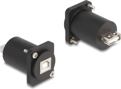 Изображение Delock D-Type Module USB 2.0 Type-B female to Type-A female with screws black