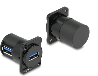 Изображение Delock D-Type Module USB 5 Gbps Type-A female to female 90° angled