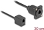 Picture of Delock D-Type RJ10 cable jack to jack black 30 cm
