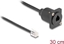Attēls no Delock D-Type RJ10 cable plug to jack black 30 cm