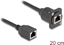 Attēls no Delock D-Type RJ45 cable jack to jack Cat.5e black 20 cm