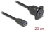 Attēls no Delock D-Type USB 5 Gbps Cable Type-A female to Type-A female black 20 cm
