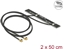 Изображение Delock Dual Band WLAN WiFi 6 Twin Antenna 2 x I-PEX Inc., MHF® I plug 5 dBi 2 x 50 cm PCB internal self adhesive