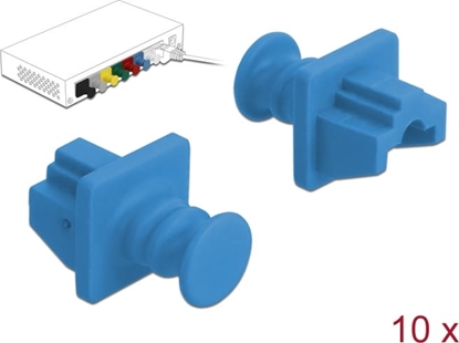 Изображение Delock Dust Cover for RJ45 jack 10 pieces blue