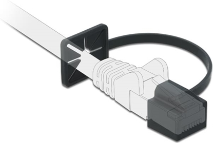 Изображение Delock Dust Cover for RJ45 plug with mounting clip black