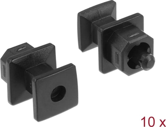 Изображение Delock Dust Cover for TOSLINK male with grip 10 pieces black