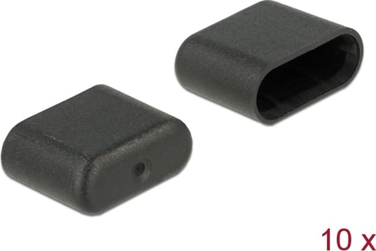 Изображение Delock Dust Cover for USB Type-C™ male 10 pieces black