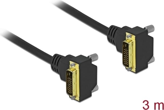 Изображение Delock DVI Cable 18+1 male angled to 18+1 male angled 3 m