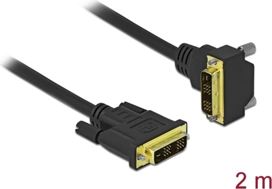 Изображение Delock DVI Cable 18+1 male to 18+1 male angled 2 m