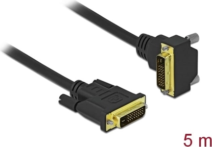 Изображение Delock DVI Cable 24+1 male to 24+1 male angled 5 m