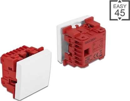 Изображение Delock Easy 45 1-gang Switch 1-pole 1-way 45 x 45 mm, white