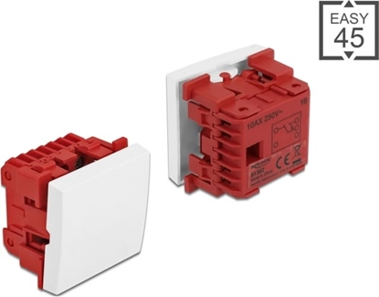 Изображение Delock Easy 45 1-gang Switch 1-pole 2-way 45 x 45 mm, white