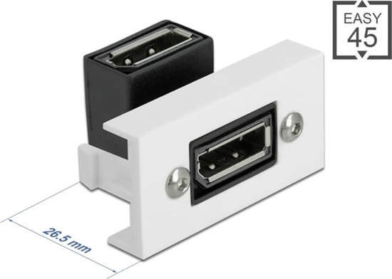Изображение Delock Easy 45 DisplayPort Module angled 90° 22.5 x 45 mm