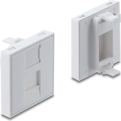 Изображение Delock Easy 45 F-Module Cover for Keystone Module 1 Port with dust cap 45 x 45 mm white