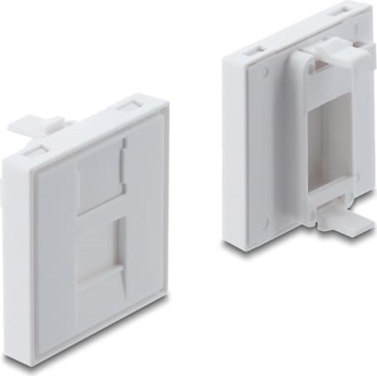 Изображение Delock Easy 45 F-Module Cover for Keystone Module 1 Port with dust cap 45 x 45 mm white