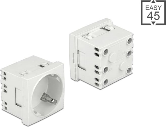 Изображение Delock Easy 45 Grounded Power Socket with a 45° arrangement extendable 45 x 45 mm