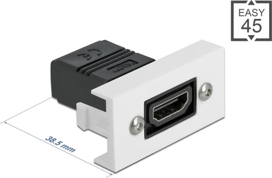 Изображение Delock Easy 45 HDMI Module straight 22.5 x 45 mm