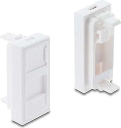 Изображение Delock Easy 45 H-Module Cover for Keystone Module 1 Port with dust cap 22.5 x 45 mm white