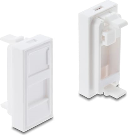 Изображение Delock Easy 45 H-Module Cover for Keystone Module 1 Port with dust cap 22.5 x 45 mm white