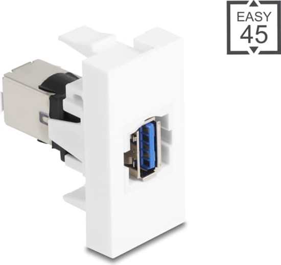 Изображение Delock Easy 45 Modul USB 5 Gbps Type-A female to USB 5 Gbps Type-B female white