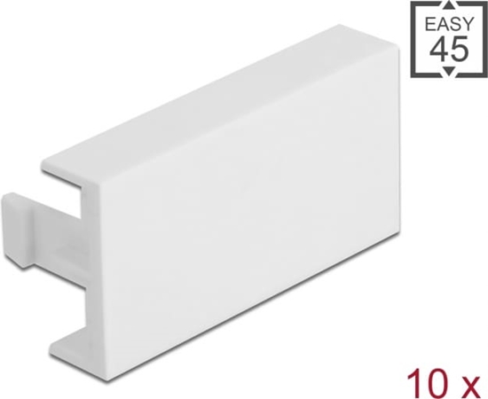 Изображение Delock Easy 45 Module Cover Plate 45 x 22.5 mm 10 pieces white
