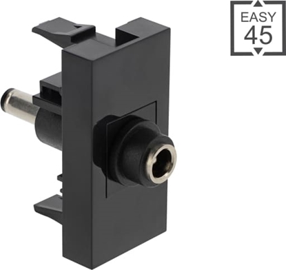Изображение Delock Easy 45 Module DC 5.5 x 2.1 mm female to DC 5.5 x 2.1 mm male black
