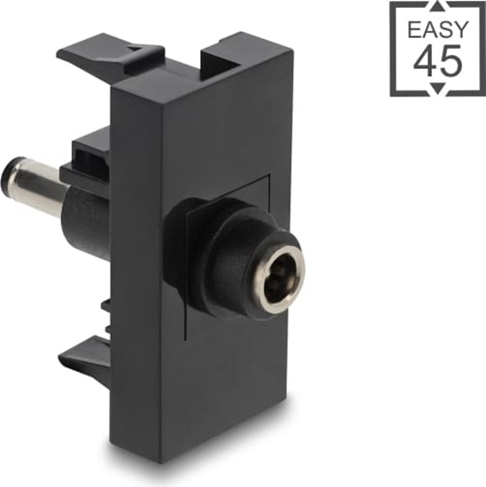 Изображение Delock Easy 45 Module DC 5.5 x 2.1 mm female to DC 5.5 x 2.5 mm male black