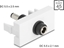 Изображение Delock Easy 45 Module DC 5.5 x 2.1 mm female to DC 5.5 x 2.5 mm male white