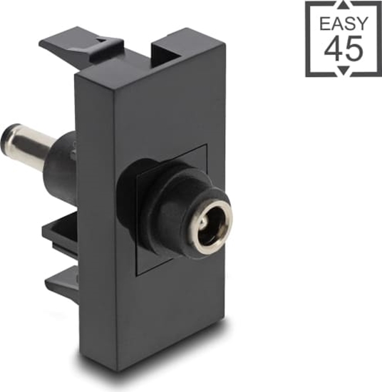 Изображение Delock Easy 45 Module DC 5.5 x 2.5 mm female to DC 5.5 x 2.1 mm male black