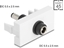 Picture of Delock Easy 45 Module DC 5.5 x 2.5 mm female to DC 5.5 x 2.5 mm male white