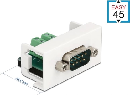 Изображение Delock Easy 45 Module D-Sub 9 pin male to 10 pin Terminal Block 22.5 x 45 mm