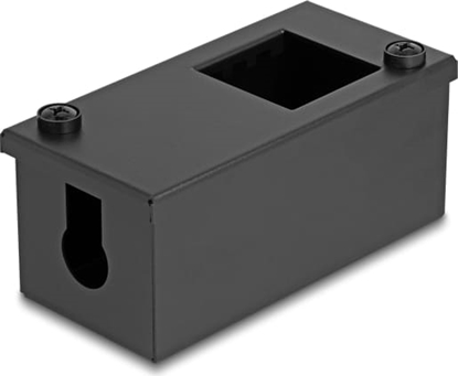 Изображение Delock Easy 45 Module Holder for table or wall mounting - 2 ports (22.5 x 45 mm) or 1 port (45 x 45 mm), metal, black