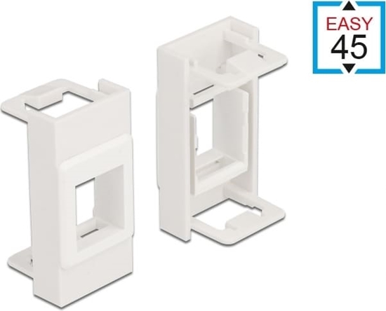 Изображение Delock Easy 45 Module Keystone Holder 22.5 x 45 mm, white