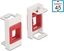 Изображение Delock Easy 45 Module Keystone Holder 22.5 x 45 mm, white / red