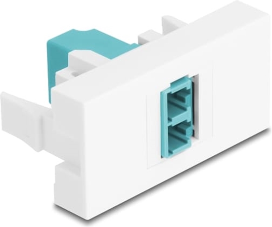 Изображение Delock Easy 45 Module LC Duplex female to LC Duplex female white / aqua