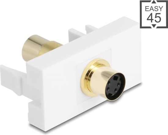 Изображение Delock Easy 45 Module Mini-DIN 4 pin female to female gold plated white