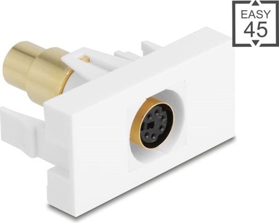 Изображение Delock Easy 45 Module Mini-DIN 6 pin female to female gold plated white