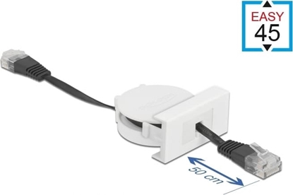 Изображение Delock Easy 45 Module Network Retractable Cable RJ45 Cat.5e black
