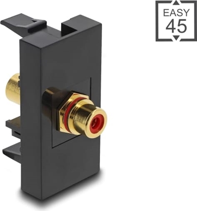 Изображение Delock Easy 45 Module RCA female to RCA female gold plated red / black