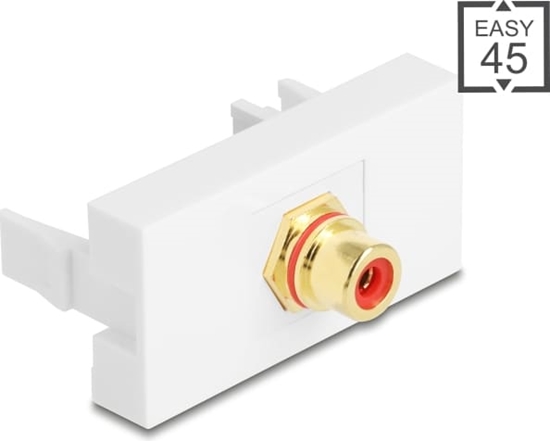 Изображение Delock Easy 45 Module RCA female to RCA female gold plated red / white