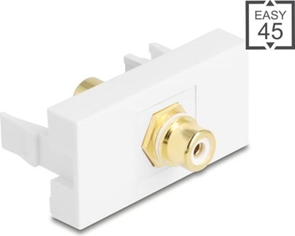 Изображение Delock Easy 45 Module RCA female to RCA female gold plated white / white