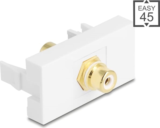 Изображение Delock Easy 45 Module RCA female to RCA female gold plated white / white
