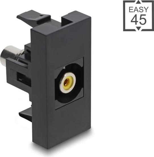 Изображение Delock Easy 45 Module RCA female to RCA female yellow / black