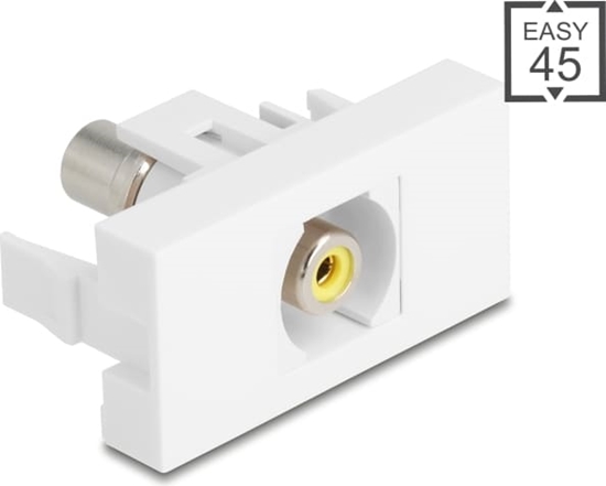 Изображение Delock Easy 45 Module RCA female to RCA female yellow / white