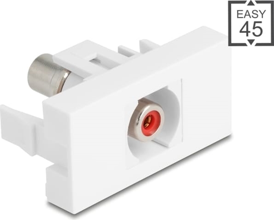 Изображение Delock Easy 45 Module RCA female to RCA female red / white